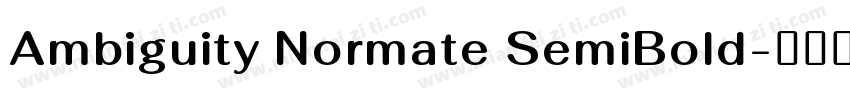 Ambiguity Normate SemiBold字体转换